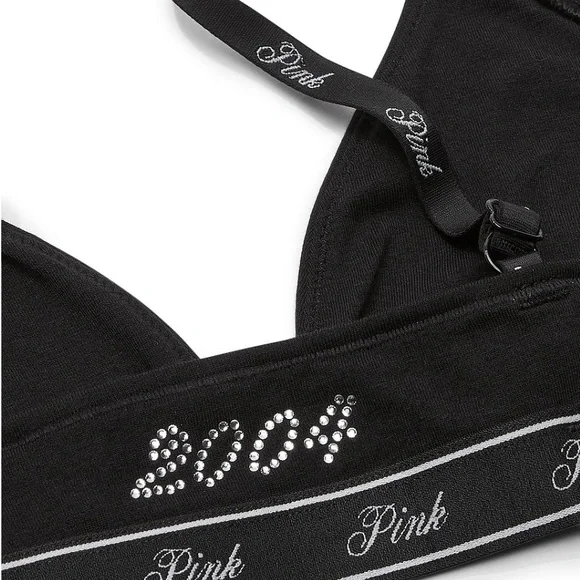 VS PINK LIMITED EDITION TRIANGLE BRALETTE WITH LOGO BAND - Picture 4 of 11